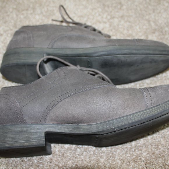 Andrew Marc New York NY Chris Brown Suede Leather Dress Shoes Mens Size 8.5 - Picture 7 of 8